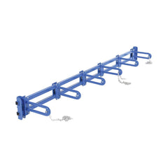 Vestil - Storage Racks; Type: Vertical Storage Rack ; Width (Inch): 101 ; Height (Inch): 9 ; Depth (Inch): 14-1/4 ; Number of Bays: 5 ; Color: Blue - Exact Industrial Supply