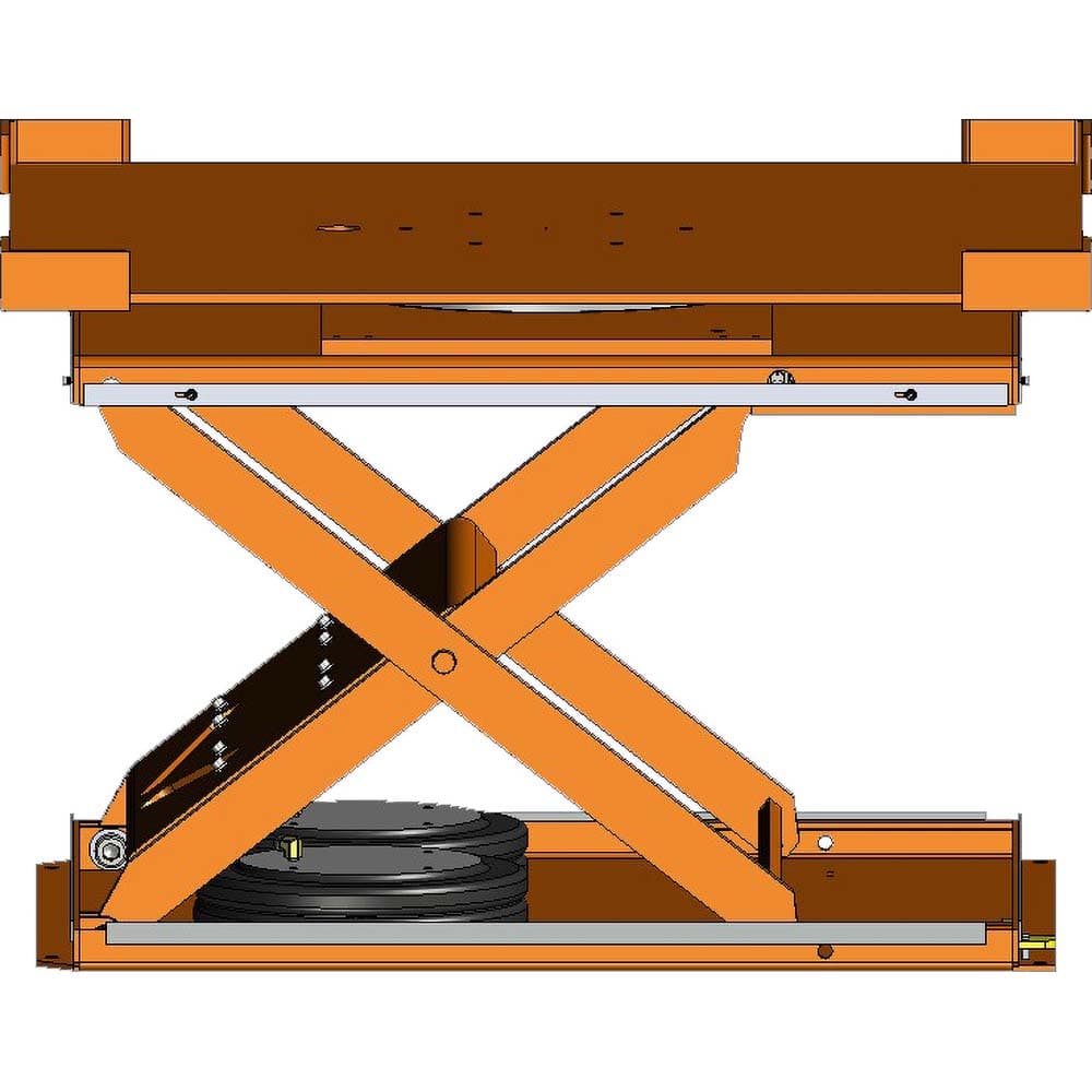 Hovair - Lifting Tables; Type: Lift & Rotate ; Lift Style: Scissor ; Style: Pneumatic ; Load Capacity (Lb.): 4000.000 ; Minimum Height (Decimal Inch): 8.5000 ; Lift Height (Inch): 32.5 - Exact Industrial Supply