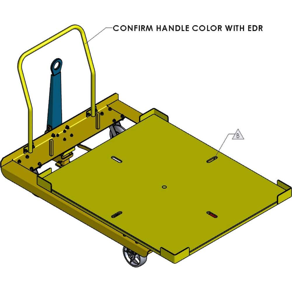 Hovair - Carts; Type: Rotate Cart ; Load Capacity (Lb.): 2500.000 ; Width (Inch): 50 ; Length (Inch): 59 ; Height (Inch): 13 ; Material: Steel - Exact Industrial Supply