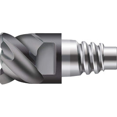 Corner Radius & Corner Chamfer End Mill Heads; Mill Diameter (Inch): 1/2; Mill Diameter (Decimal Inch): 0.5000; Length of Cut (Inch): 0.5750; Connection Type: E12; Overall Length (Inch): 1.1100; Flute Type: Spiral; Material Grade: WJ30TF; Helix Angle: 50;