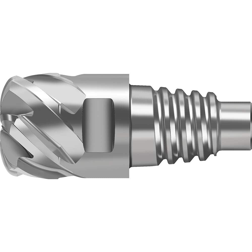 Corner Radius & Corner Chamfer End Mill Heads; Mill Diameter (mm): 25.00; Mill Diameter (Decimal Inch): 0.9840; Length of Cut (mm): 25.6000; Connection Type: E25; Overall Length (mm): 49.6000; Flute Type: Spiral; Material Grade: WJ30RA; Helix Angle: 50; C