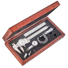 Starrett - Machinist Caliper & Micrometer Tool Kits; Tool Type Included: Caliper, Micrometer & Ruler; Test Indicator ; Minimum Caliper Measurement (Inch): 0 ; Maximum Caliper Measurement (Inch): 6 ; Minimum Micrometer Measurement (Inch): 0 ; Maximum Micr - Exact Industrial Supply