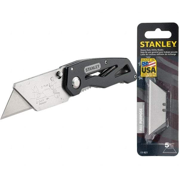 Stanley - Utility Knives, Snap Blades & Box Cutters Type: Folding Utility Knife Blade Type: Fixed - Makers Industrial Supply