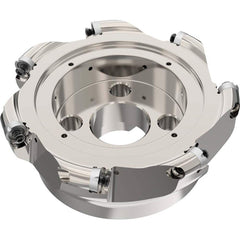 Indexable Copy Face Mills; Cutting Diameter (mm): 143.10; Cutting Diameter (Decimal Inch): 5.6339; Maximum Depth of Cut (mm): 8.00; Arbor Hole Diameter (mm): 40.00; Overall Height (mm): 63.00; Series: R220.29; Number of Cutter Inserts: 7; Insert Compatibi