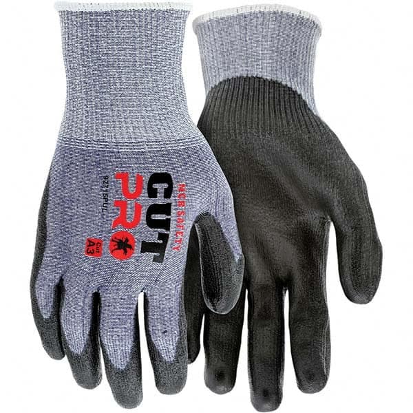 MCR Safety - Size XL, ANSI Cut Lvl A3, Puncture Lvl 4, Abrasion Lvl 5, Polyurethane Coated Cut & Puncture Resistant Gloves - Exact Industrial Supply