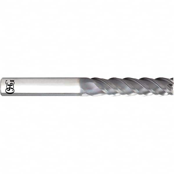 Square End Mill: 1/2'' Dia, 2'' LOC, 1/2'' Shank Dia, 4-1/2'' OAL, 4 Flutes, Solid Carbide Single End, Duarise Finish, Straight Flute, Variable Helix, Centercutting, RH Cut, RH Flute, Series 8201