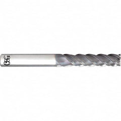 Square End Mill: 1/2'' Dia, 2'' LOC, 1/2'' Shank Dia, 4-1/2'' OAL, 4 Flutes, Solid Carbide Single End, Duarise Finish, Straight Flute, Variable Helix, Centercutting, RH Cut, RH Flute, Series 8201