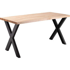 National Public Seating - Stationary Tables Type: Cafeteria Tables Material: Maple Wood; Steel - Makers Industrial Supply