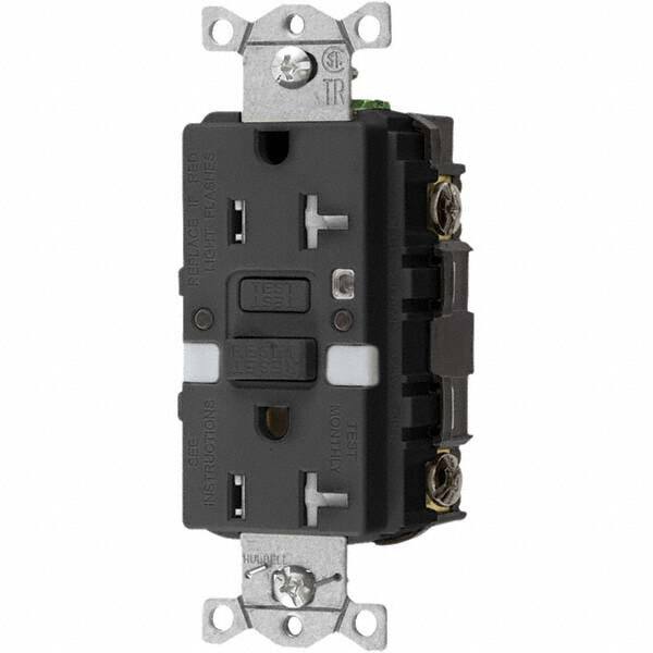 Bryant Electric - GFCI Receptacles Grade: Commercial Color: Black - Makers Industrial Supply