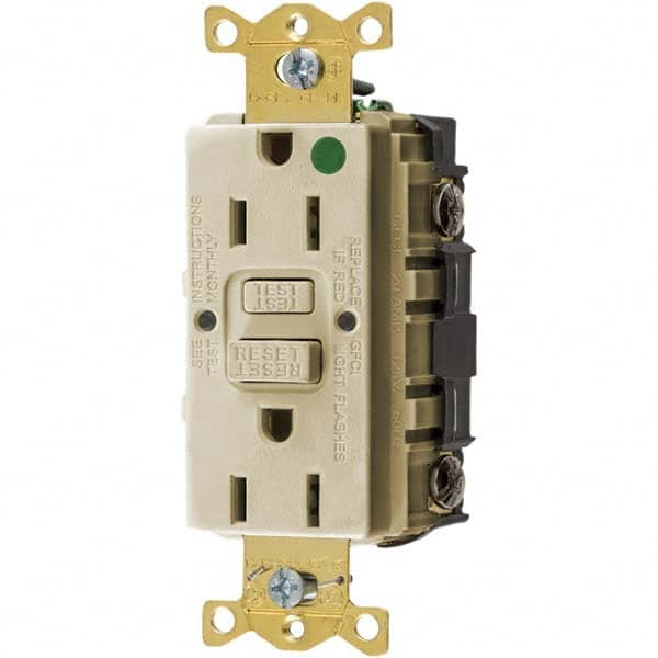 Bryant Electric - GFCI Receptacles Grade: Hospital Color: Ivory - Makers Industrial Supply