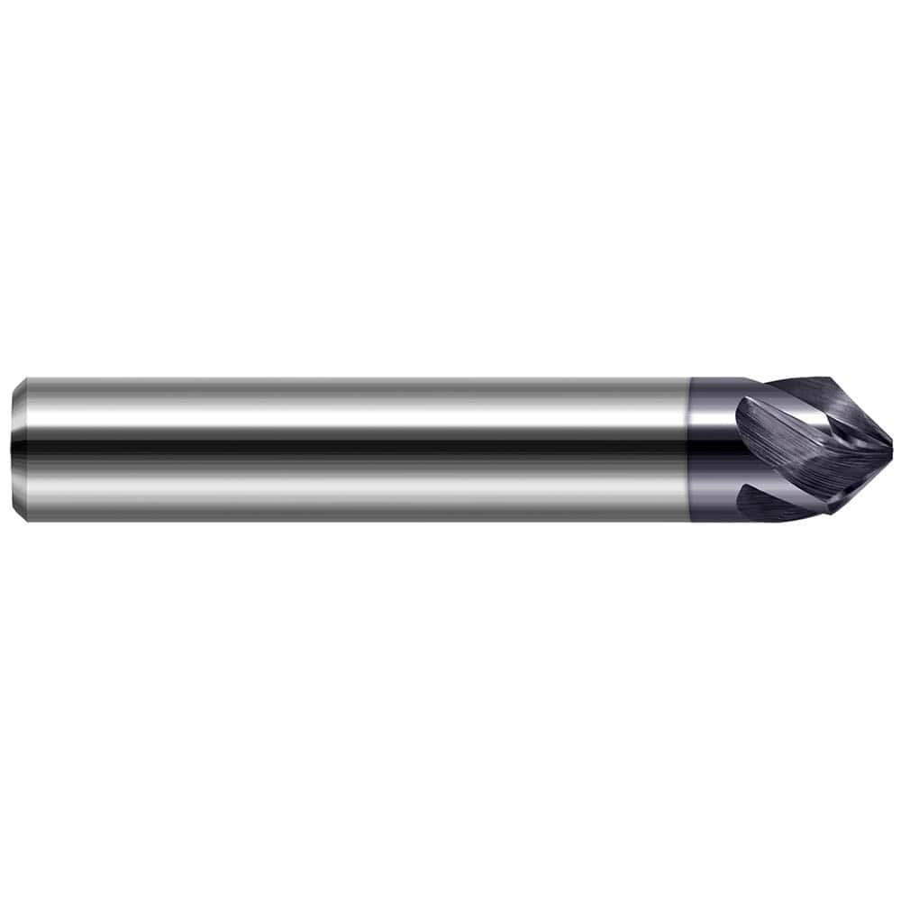 Harvey Tool - 3/8" Diam 30°/150° 3-Flute Single End Solid Carbide Chamfer Mill - Exact Industrial Supply