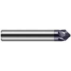 Harvey Tool - 3/8" Diam 120°/60° 5-Flute Single End Solid Carbide Chamfer Mill - Exact Industrial Supply