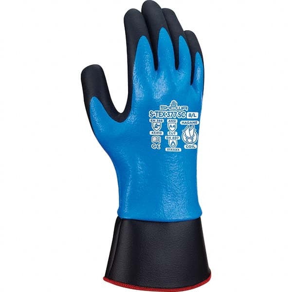 SHOWA - Size 2XL (10), ANSI Cut Lvl A4, Puncture Lvl 3, Abrasion Lvl 4, Foam Nitrile Coated Cut & Puncture Resistant Gloves - Makers Industrial Supply