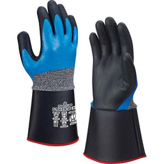 SHOWA - Size L (8), ANSI Cut Lvl A4, Puncture Lvl 3, Abrasion Lvl 4, Foam Nitrile Coated Cut & Puncture Resistant Gloves - Makers Industrial Supply