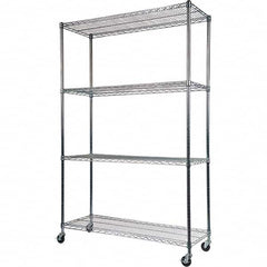 ALERA - 2,400 Lb Capacity 4 Shelf Wire Shelving - Starter Unit - Makers Industrial Supply