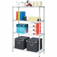 ALERA - 1,000 Lb Capacity 4 Shelf Wire Shelving - Starter Unit - Makers Industrial Supply