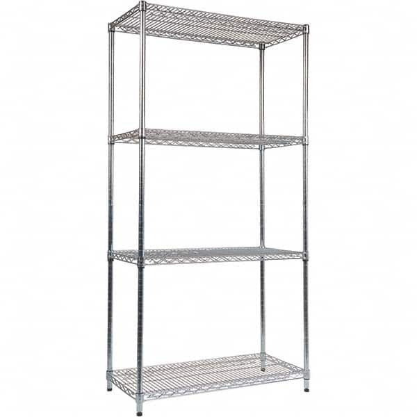 ALERA - 5,000 Lb Capacity 4 Shelf Wire Shelving - Starter Unit - Makers Industrial Supply