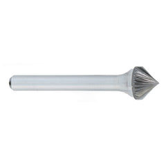 ‎SK-1 -6mm x LOC × 6mm Shank × 50mm OAL 90 Degree Cone Carbide Medium Right Hand Spiral Burr - Makers Industrial Supply