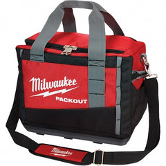 Milwaukee Tool - PACKOUT 3 Pocket, Ballistic Polyester, Red/Black Tool Bag - Makers Industrial Supply