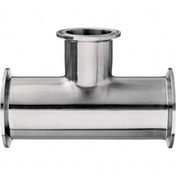 Value Collection - Sanitary Stainless Steel Pipe Fittings Type: Tee Style: Quick-Clamp - Makers Industrial Supply