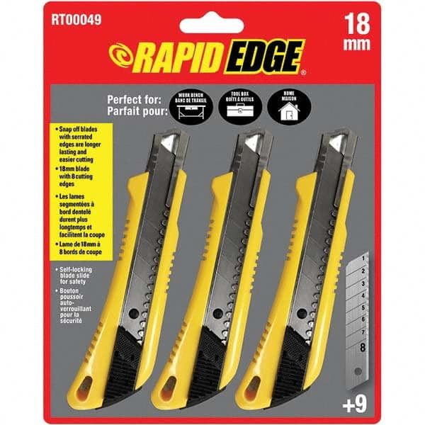 Rapid Edge - Utility Knives, Snap Blades & Box Cutters Type: Snap Knife Blade Type: Snap - Makers Industrial Supply