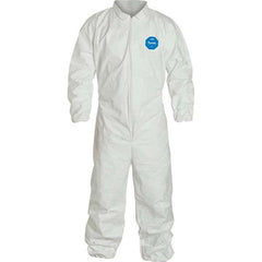 Dupont - Pack of (25) Size SL White Tyvek General Purpose Coveralls - Makers Industrial Supply