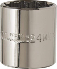 Proto - 3/8" Drive, Standard Hand Socket - 12 Points, 2-3/4" OAL, Chrome Finish - Makers Industrial Supply