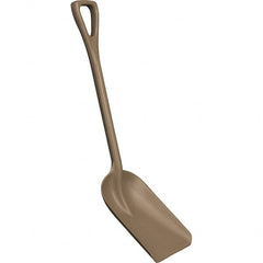 Remco - 14" High x 11" Wide Square Plastic Shovel - 38" Long Plastic D-Grip Handle, No Step - Makers Industrial Supply