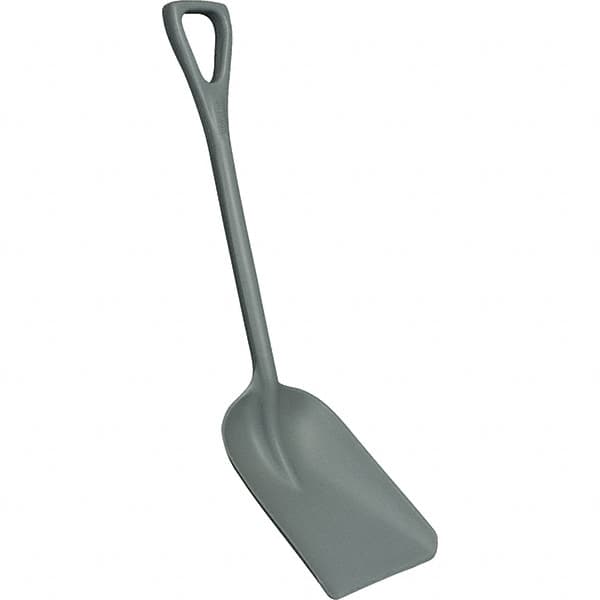 Remco - 14" High x 11" Wide Square Plastic Shovel - 38" Long Plastic D-Grip Handle, No Step - Makers Industrial Supply