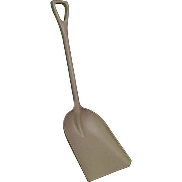 Remco - 17" High x 14" Wide Square Plastic Shovel - 42" Long Plastic D-Grip Handle, No Step - Makers Industrial Supply