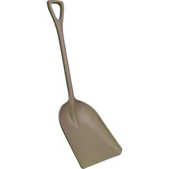 Remco - 17" High x 14" Wide Square Plastic Shovel - 42" Long Plastic D-Grip Handle, No Step - Makers Industrial Supply