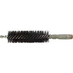 Brush Research Mfg. - 11/32" Diam Helical Nylon Tube Brush - Single Spiral, 0.01" Filament Diam, 2" Brush Length, 2-9/16" OAL, 0.14" Diam Galvanized Steel Shank - Makers Industrial Supply