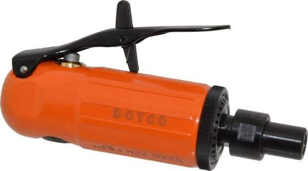 Dotco - 1/4" Collet, Straight Handle, Air Straight Die Grinder - 30,000 RPM, Front Exhaust, 16 CFM, 0.3 hp, 90 psi, 1/4" Inlet - Makers Industrial Supply