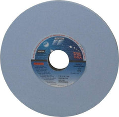 Norton - 7" Diam x 1-1/4" Hole x 1/2" Thick, J Hardness, 100 Grit Surface Grinding Wheel - Ceramic, Type 1, Fine Grade, 3,600 Max RPM, Vitrified Bond, No Recess - Makers Industrial Supply