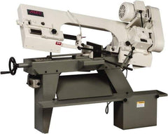 Vectrax - 7 x 12" Max Capacity, Manual Step Pulley Horizontal Bandsaw - 110 Volts, 3/4 hp, 1 Phase - Makers Industrial Supply