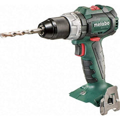 Metabo - 18 Volt 1/16 to 1/2" Keyless Chuck Cordless Hammer Drill - 31950 BPM, 600 to 2,100 RPM, Reversible, Pistol Grip Handle - Makers Industrial Supply