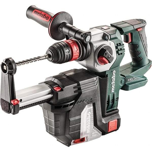 Metabo - 18 Volt 1" SDS-Plus Keyless Chuck Cordless Rotary Hammer - 4500 BPM, 1200 RPM, Reversible, D-Handle - Makers Industrial Supply