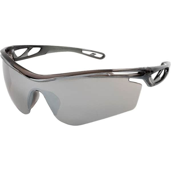 MCR Safety - Indoor/Outdoor Lenses, Frameless Safety Glasses - Scratch Resistant, Polycarbonate Frame, Size M, Wrap Around - Makers Industrial Supply