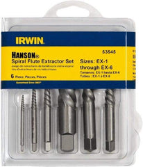 Irwin - Bolt Extractor Sets - MP #1,2,3,4,5,6 6PC SCREW EXTRACTOR SET - Makers Industrial Supply