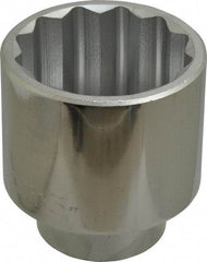 Proto - 3", 1" Drive, Standard Hand Socket - 12 Points, 4-11/16" OAL, Chrome Finish - Makers Industrial Supply