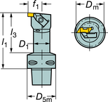 C5-CTLHOL-22090-3 Capto® and SL Turning Holder - Makers Industrial Supply