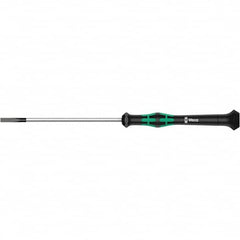 Wera - 2mm Blade Width, Slotted Screwdriver - 50mm Blade Length, Round Shank, Ergonomic Handle - Makers Industrial Supply