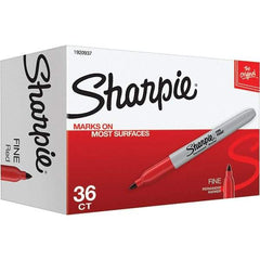 Sharpie - Markers & Paintsticks Type: Permanent Color: Red - Makers Industrial Supply