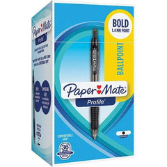 Paper Mate - Pens & Pencils Type: Retractable Gel Color: Black - Makers Industrial Supply