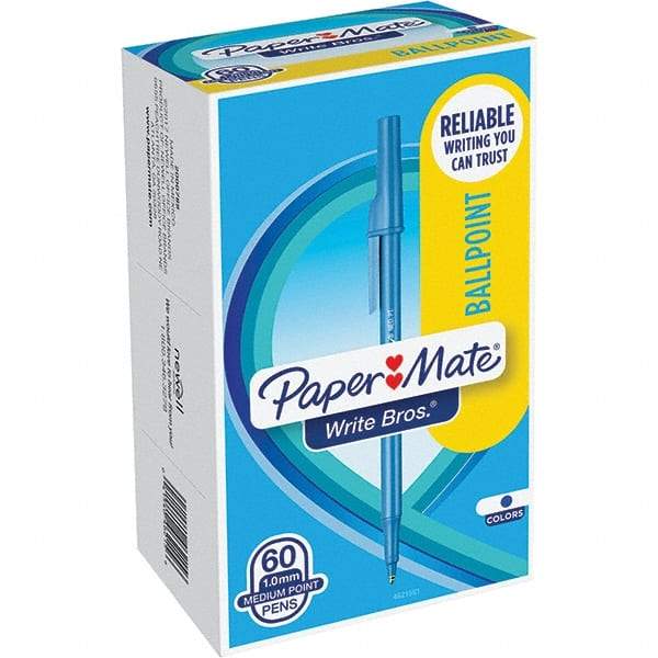 Paper Mate - Pens & Pencils Type: Ballpoint Stick Color: Blue - Makers Industrial Supply