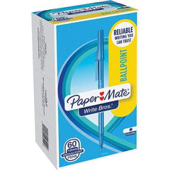 Paper Mate - Pens & Pencils Type: Ballpoint Stick Color: Blue - Makers Industrial Supply