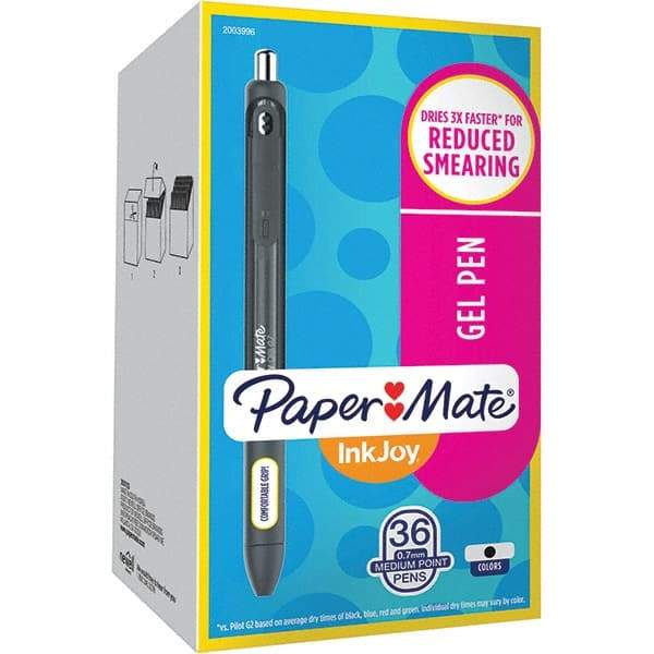 Paper Mate - Pens & Pencils Type: Retractable Gel Color: Black - Makers Industrial Supply