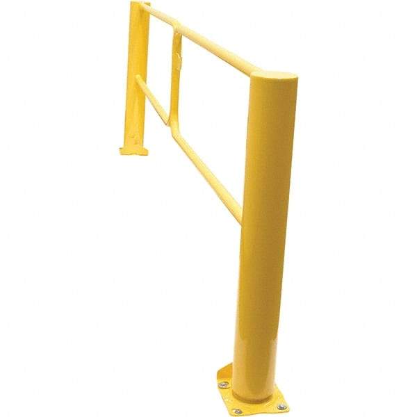 Vestil - Steel Rail Safety Gate - 137" Wide x 10" Door Height, Yellow - Makers Industrial Supply