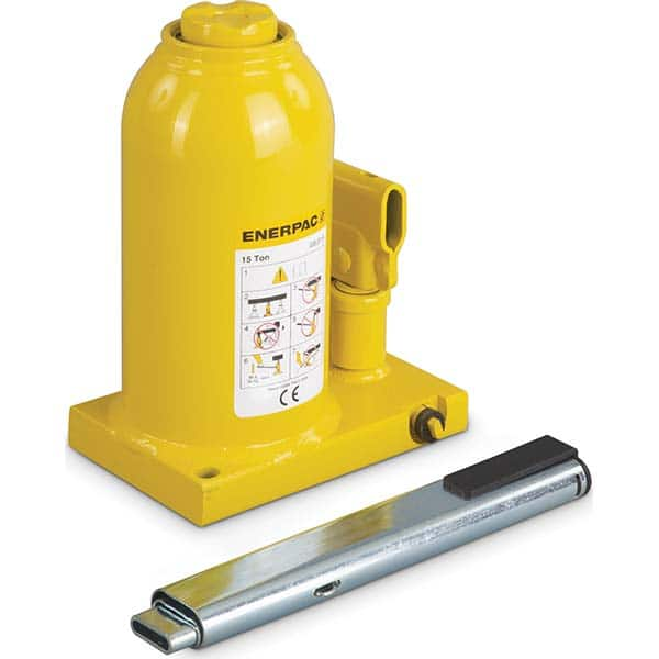 Enerpac - Manual Bottle, Screw, Ratchet & Hydraulic Jacks Type: Hydraulic Bottle Jack Load Capacity (Ton): 15 (Inch) - Makers Industrial Supply