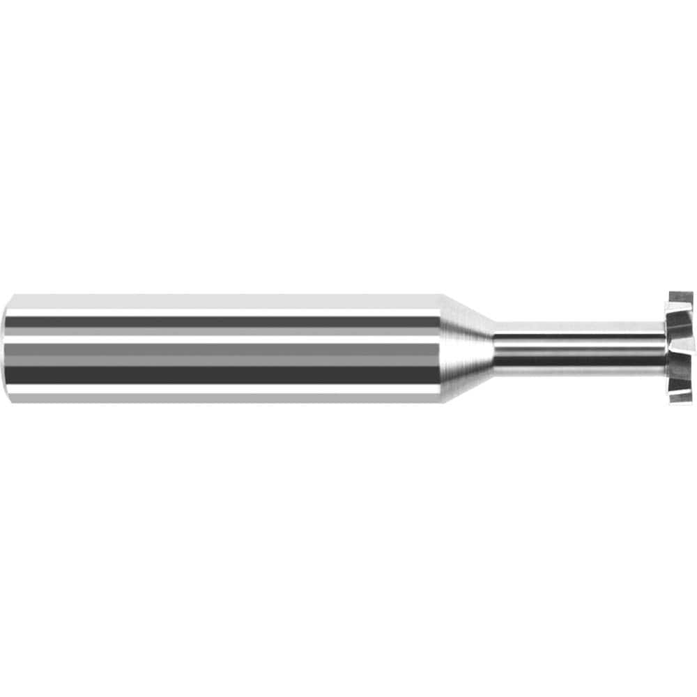 Woodruff Keyseat Cutter: 0.25″ Cut Dia, 0.062″ Cut Width, 1/4″ Shank Dia, Staggered Tooth 2-1/2″ OAL, 6 Teeth, Solid Carbide